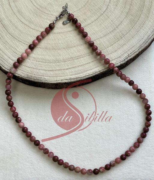 Kette Thulit, 6 mm Kugeln – Mut, Lebenskraft & Aufbruch